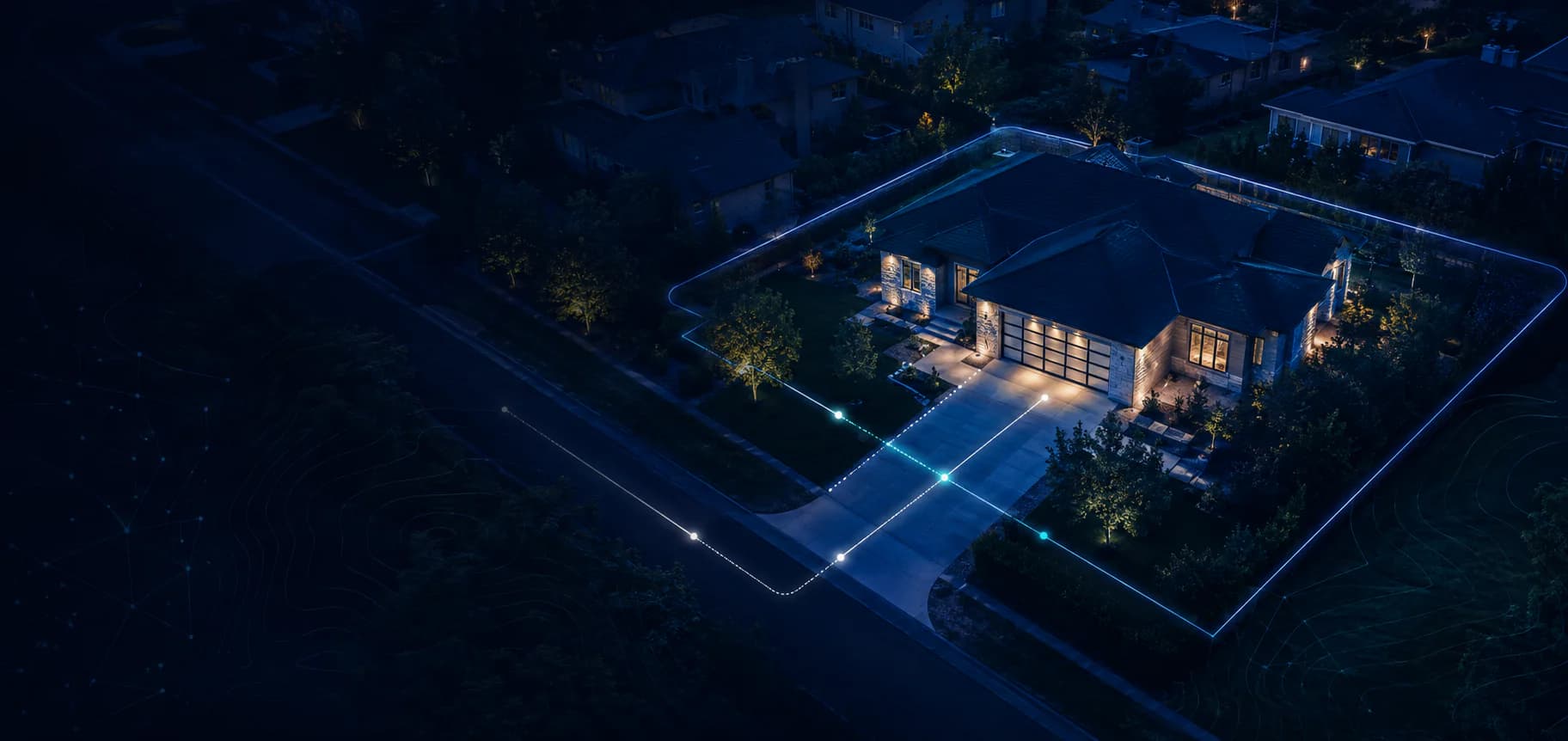 Residential property with restrained address-intelligence pathways